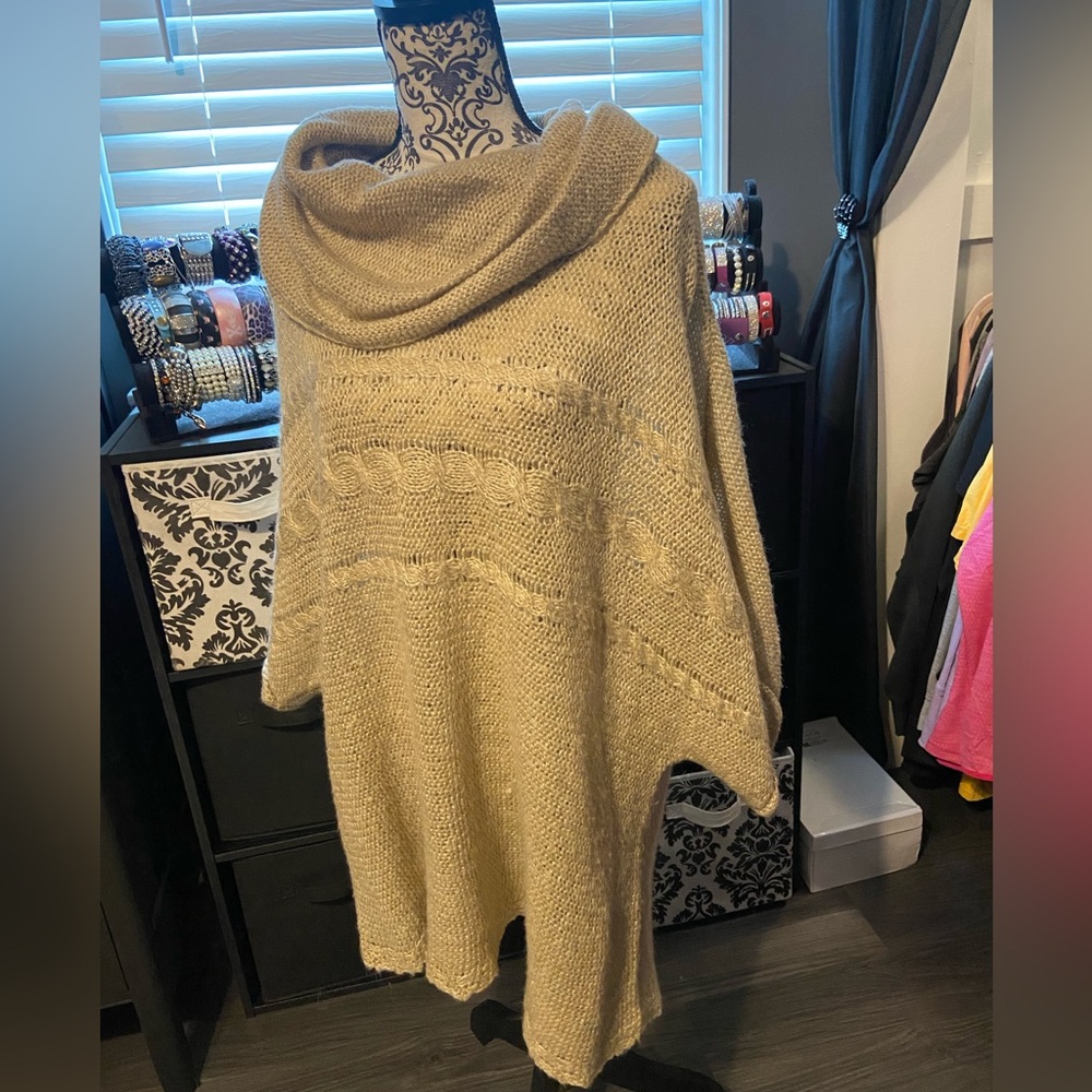 Nine West Vintage America Sweater Poncho 3X - Picture 2 of 11